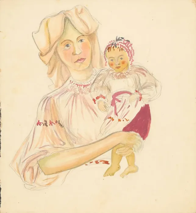 Framed Print : Mother with child, 1940 / 1944. Creator: Jan Novak Framed Print : Mother with child, 1940 / 1944. Creator: Jan Novak