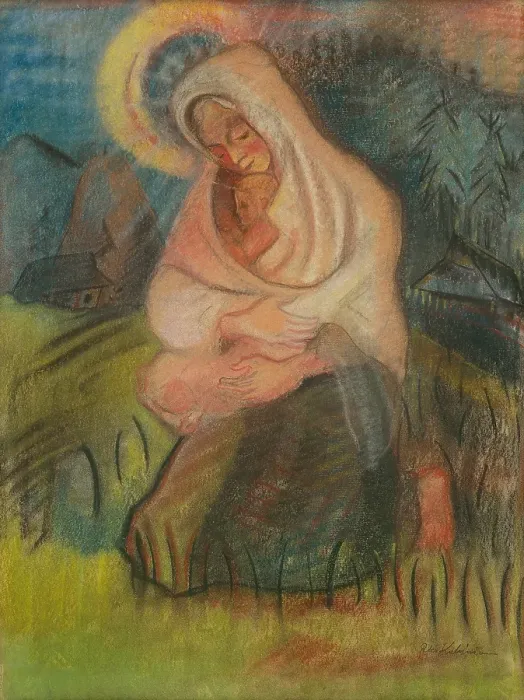 Framed Print : Mother with child, around 1940. Creator: Arnold Peter Weisz-Kubincan Framed Print : Mother with child, around 1940. Creator: Arnold Peter Weisz-Kubincan