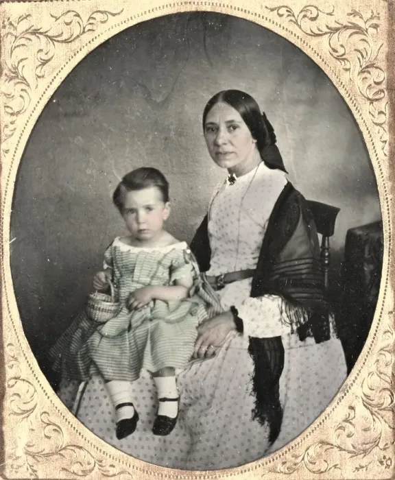 Framed Print : Mother and Child, c. 1860. Creator: Unidentified Photographer