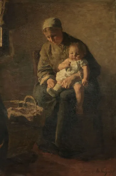 Framed Print : A Mother with her Child, c.1880-c.1899. Creator: Albert Neuhuys Framed Print : A Mother with her Child, c.1880-c.1899. Creator: Albert Neuhuys