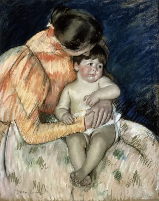 Framed Print : Mother and Child, late 19th or early 20th century. Artist: Mary Cassatt Framed Print : Mother and Child, late 19th or early 20th century. Artist: Mary Cassatt