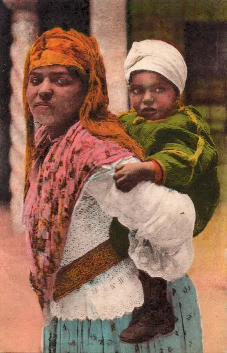 Framed Print : Mother and child, Tangier, 1932. Creator: Unknown Framed Print : Mother and child, Tangier, 1932. Creator: Unknown