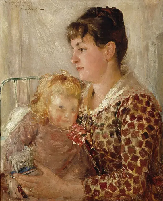 Framed Print : Mother and Child. The Wife and Daughter of the Artist Allan Österlind, 1886. Creator: Ernst Josephson Framed Print : Mother and Child. The Wife and Daughter of the Artist Allan Österlind, 1886. Creator: Ernst Josephson