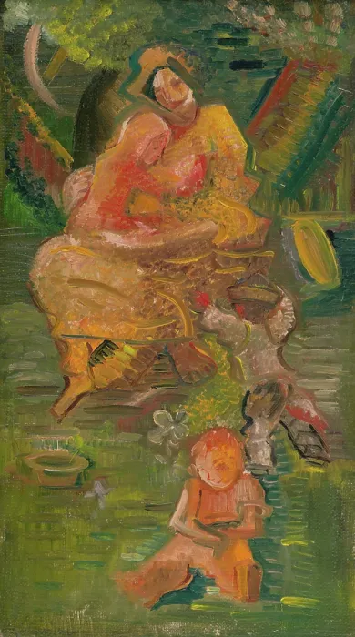 Framed Print : Mother with Children, 1935-1940. Creator: Arnold Peter Weisz-Kubincan Framed Print : Mother with Children, 1935-1940. Creator: Arnold Peter Weisz-Kubincan
