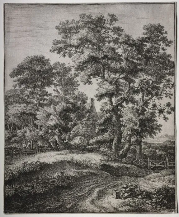 Framed Print : A Mother and Three Children at Rest. Creator: Anthonie Waterloo (Dutch, 1609 / 10-1690) Framed Print : A Mother and Three Children at Rest. Creator: Anthonie Waterloo (Dutch, 1609 / 10-1690)