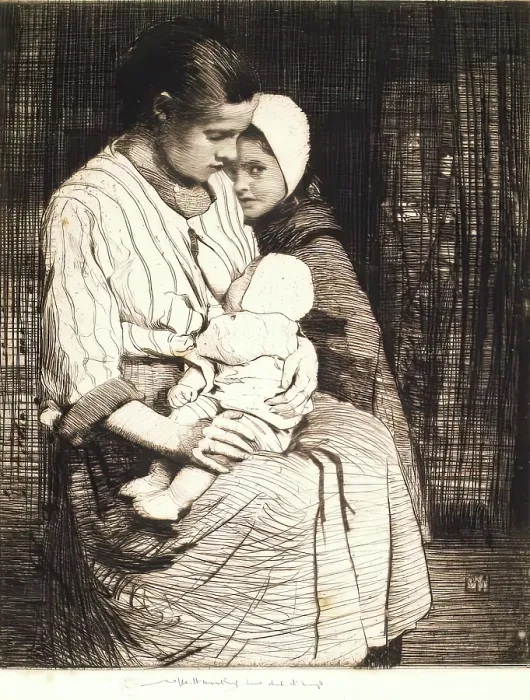 Framed Print : The Mother. Creator: William Lee-Hankey Framed Print : The Mother. Creator: William Lee-Hankey
