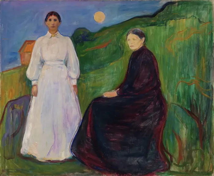 Framed Print : Mother and Daughter, probably 1897. Creator: Edvard Munch Framed Print : Mother and Daughter, probably 1897. Creator: Edvard Munch