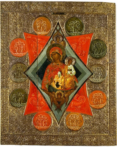 Mother of God of the Burning Bush, Mid of 16th cen Artist: Russian icon