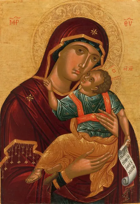 Framed Print : The Mother of God Glycophilousa, between 1500 and 1520. Creator: Cretan School Framed Print : The Mother of God Glycophilousa, between 1500 and 1520. Creator: Cretan School