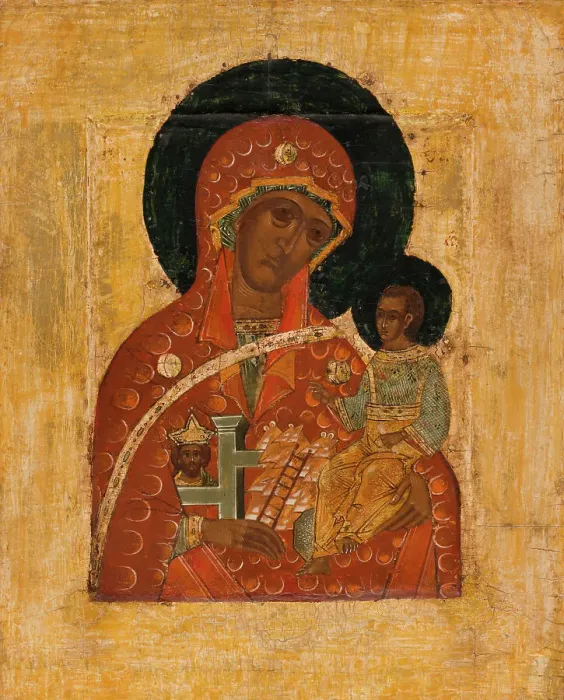 Framed Print : The Mother of God, inviolate mountain, between 1500 and 1525. Creator: Novgorod school Framed Print : The Mother of God, inviolate mountain, between 1500 and 1525. Creator: Novgorod school