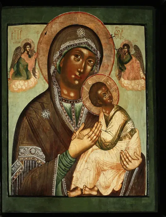 Framed Print : The Mother of God of the Passion (Strastnaya), 17th century. Artist: Russian icon Framed Print : The Mother of God of the Passion (Strastnaya), 17th century. Artist: Russian icon