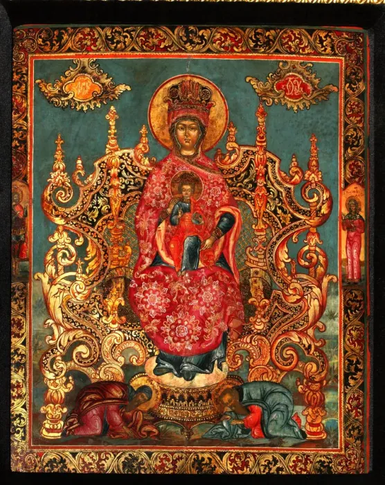 Framed Print : Mother of God Pecherskaya, 18th century. Artist: Russian icon Framed Print : Mother of God Pecherskaya, 18th century. Artist: Russian icon