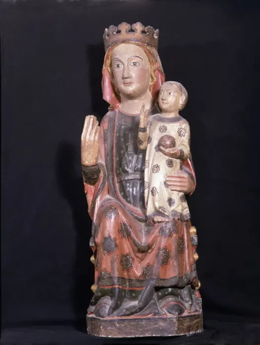 Framed Print : Mother of God, polychromed wood sculpture Framed Print : Mother of God, polychromed wood sculpture