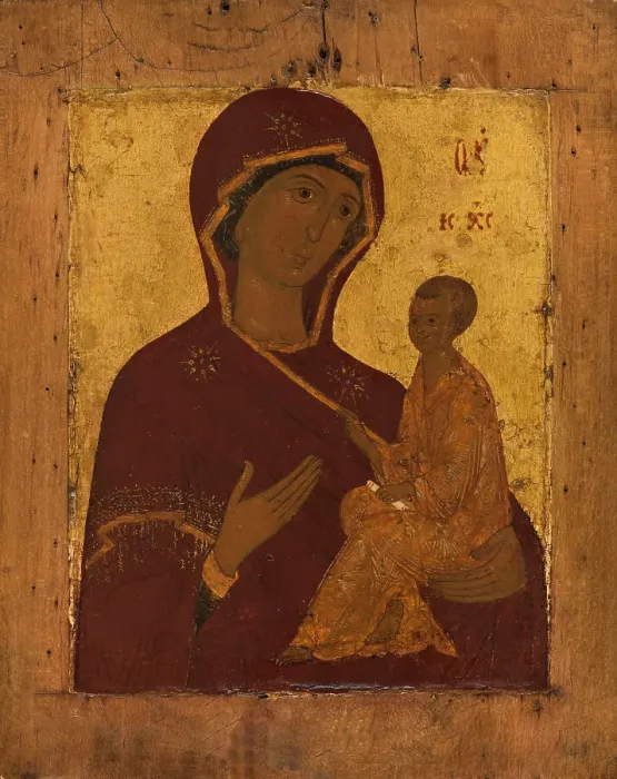 Framed Print : The Mother of God by Tikhvin, between 1500 and 1525. Creator: Moscow School Framed Print : The Mother of God by Tikhvin, between 1500 and 1525. Creator: Moscow School