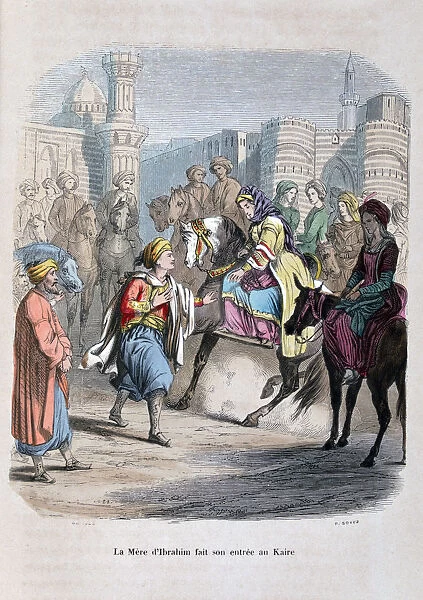 The Mother of Ibrahim Pasha enters Cairo, (1847). Artist: Jean Adolphe Beauce