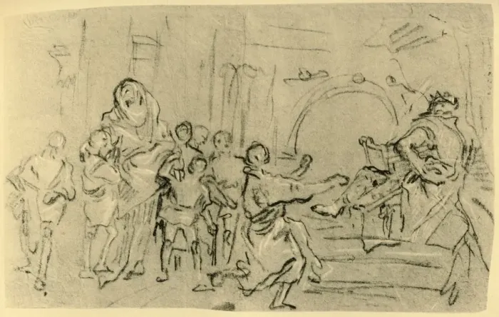 Framed Print : The Mother of the Maccabees before Antiochus, c1759, (1928). Artist: Giovanni Domenico Tiepolo Framed Print : The Mother of the Maccabees before Antiochus, c1759, (1928). Artist: Giovanni Domenico Tiepolo