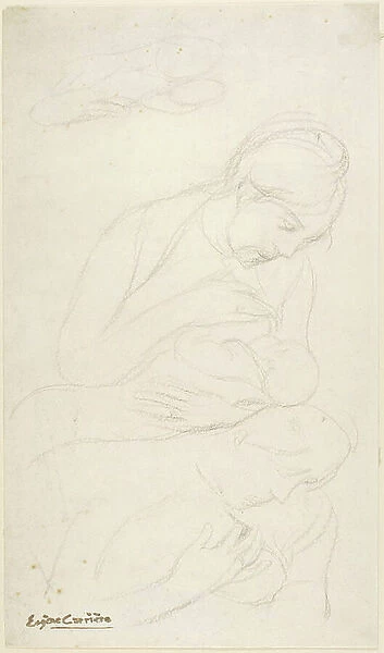 Mother Nursing Child, n.d. Creator: Eugene Carriere