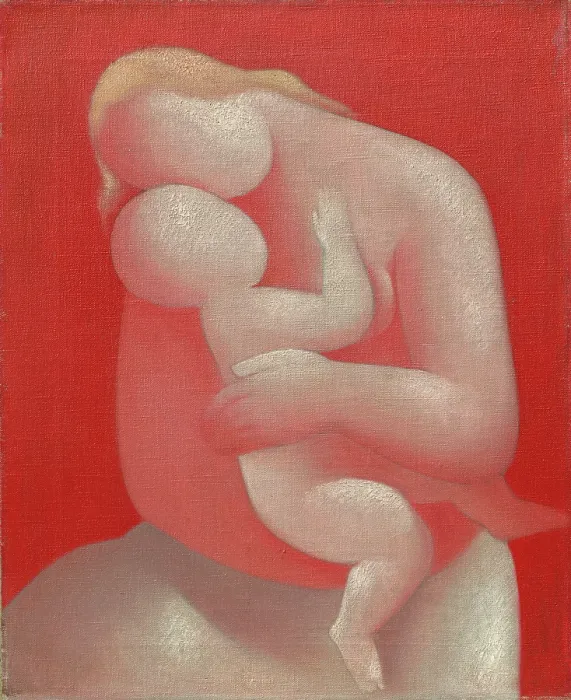 Framed Print : Mother (Pink Madonna), 1933. Creator: Mikulas Galanda Framed Print : Mother (Pink Madonna), 1933. Creator: Mikulas Galanda