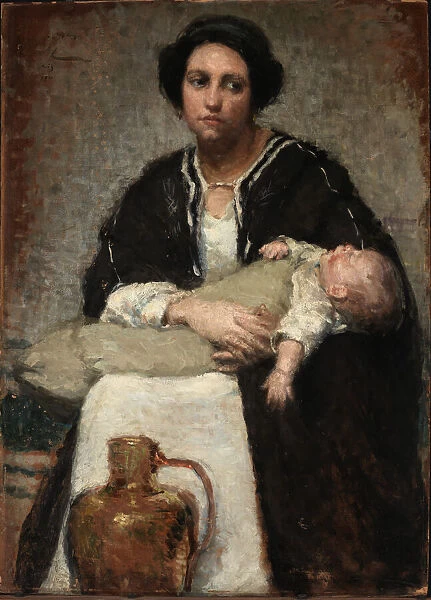 Mother and Sleeping Baby, 1911. Creator: Alice Pike Barney