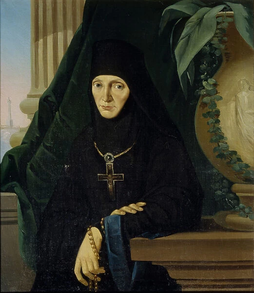 Mother Superior Maria (Tuchkova), 1840s. Artist: Anonymous