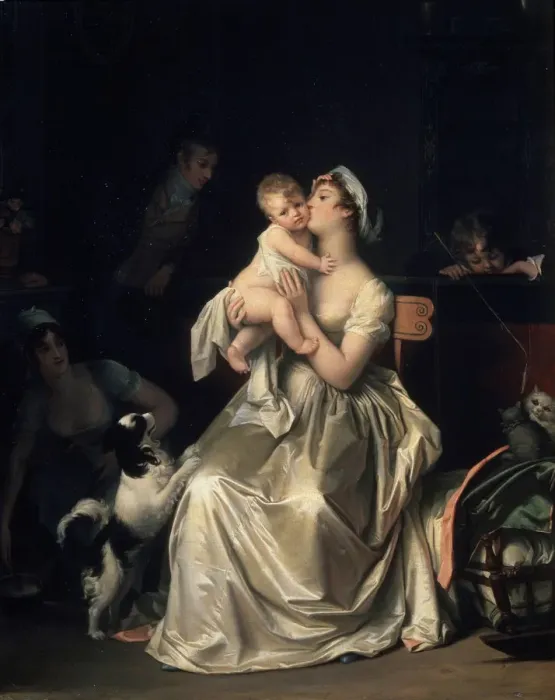 Framed Print : Motherhood, 1800s. Artist: Gerard, Marguerite (1761-1837) Framed Print : Motherhood, 1800s. Artist: Gerard, Marguerite (1761-1837)
