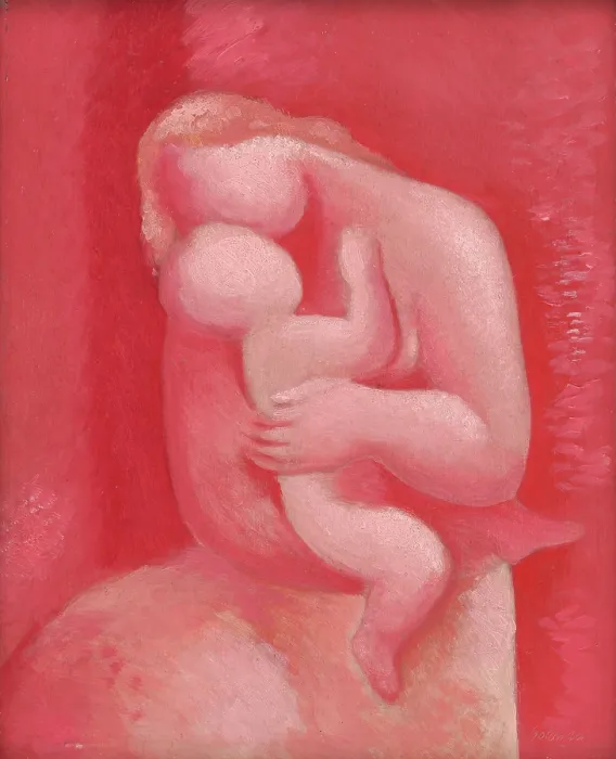 Framed Print : Motherhood, 1930-1932. Creator: Mikulas Galanda Framed Print : Motherhood, 1930-1932. Creator: Mikulas Galanda