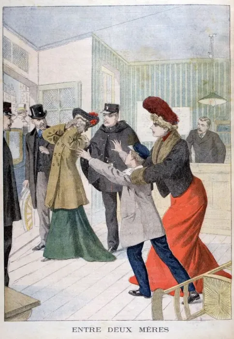Framed Print : Between two mothers, 1902 Framed Print : Between two mothers, 1902