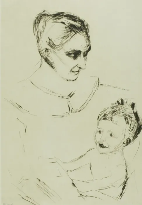 Framed Print : A Mother's Joy, 1902. Creator: Edvard Munch Framed Print : A Mother's Joy, 1902. Creator: Edvard Munch