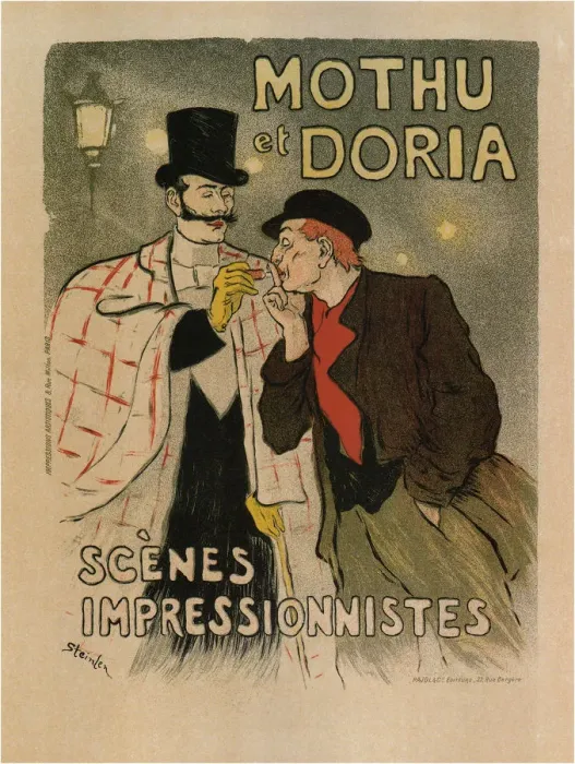 Framed Print : Mothu and Doria. (Scenes impressionistes), 1893. Artist: Steinlen, Theophile Alexandre (1859-1923) Framed Print : Mothu and Doria. (Scenes impressionistes), 1893. Artist: Steinlen, Theophile Alexandre (1859-1923)