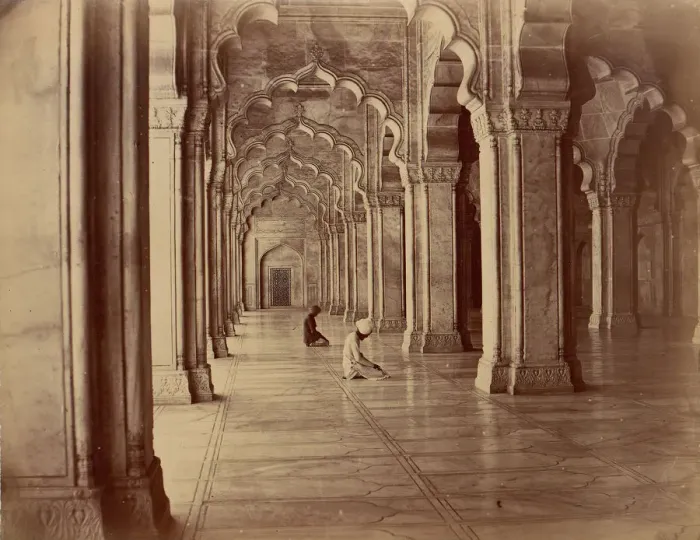 Framed Print : Moti Masjid: Pearl Mosque in Interior of Fort Agra, 1860s-70s. Creator: Unknown Framed Print : Moti Masjid: Pearl Mosque in Interior of Fort Agra, 1860s-70s. Creator: Unknown