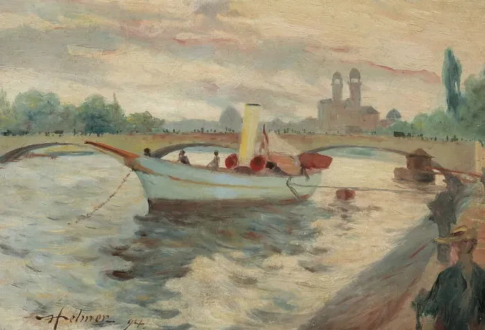 Framed Print : Motif from the Seine, 1894. Creator: Helmer Osslund Framed Print : Motif from the Seine, 1894. Creator: Helmer Osslund