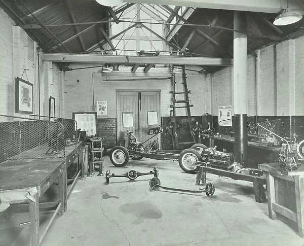 Motor car engine laboratory, Borough Polytechnic, Southwark, London, 1936
