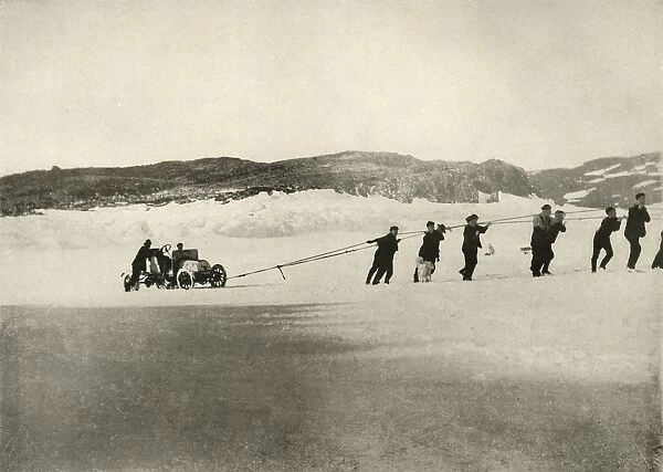 The Motor-Car in Soft Snow, after the return of the Ship, c1908, (1909)