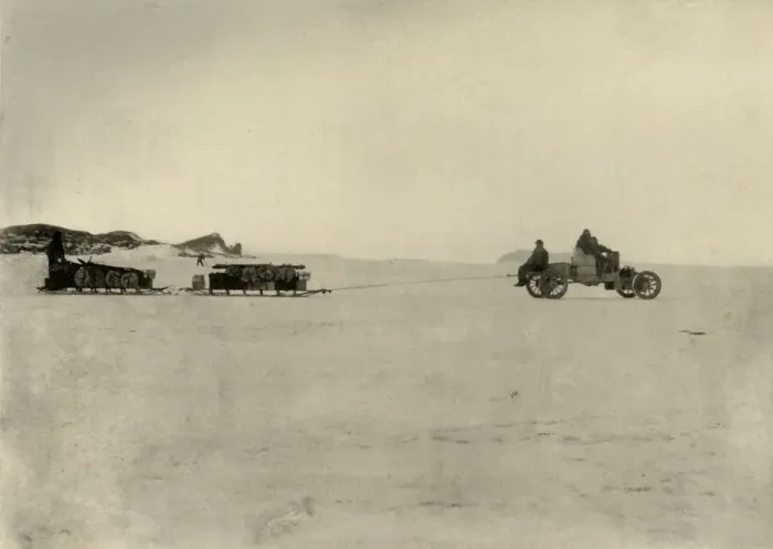 Framed Print : The Motor Hauling Stores for a Depot, 1909 Framed Print : The Motor Hauling Stores for a Depot, 1909