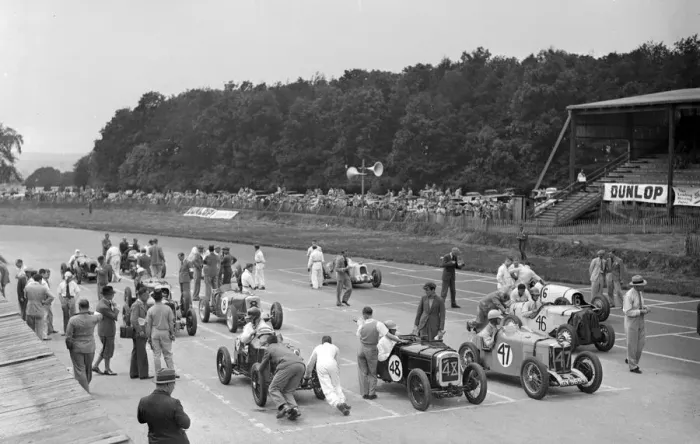 Framed Print : Motor race at Donington Park, Leicestershire, 1936. Artist: Bill Brunell Framed Print : Motor race at Donington Park, Leicestershire, 1936. Artist: Bill Brunell