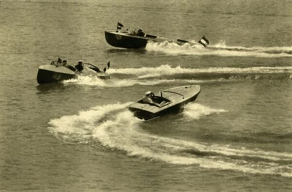 Motorboat race, Worthersee, Carinthia, Austria, c1935. Creator: Unknown