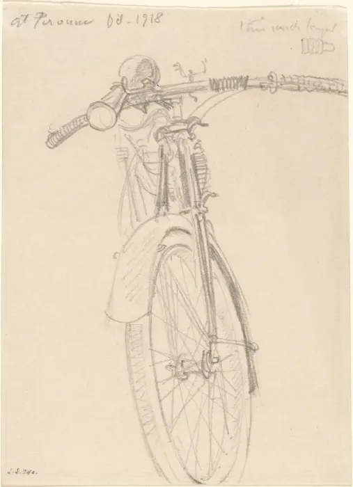 Framed Print : Motorcycle, 1918. Creator: John Singer Sargent Framed Print : Motorcycle, 1918. Creator: John Singer Sargent