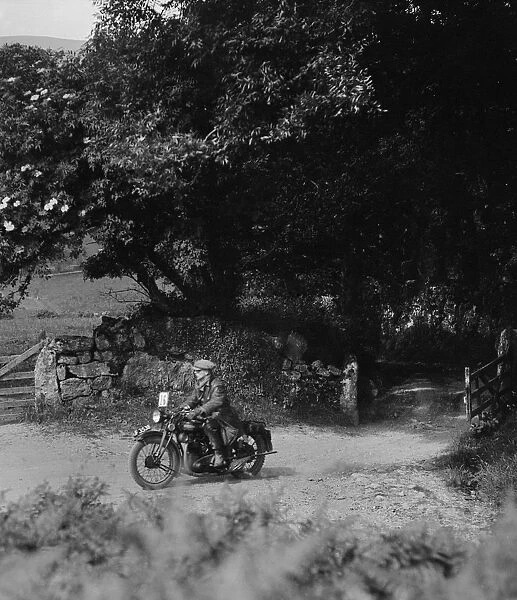 Motorcycle of WT Taylor, Brighton and Hove Motor Club Brighton-Beer Trial, 1930. Artist