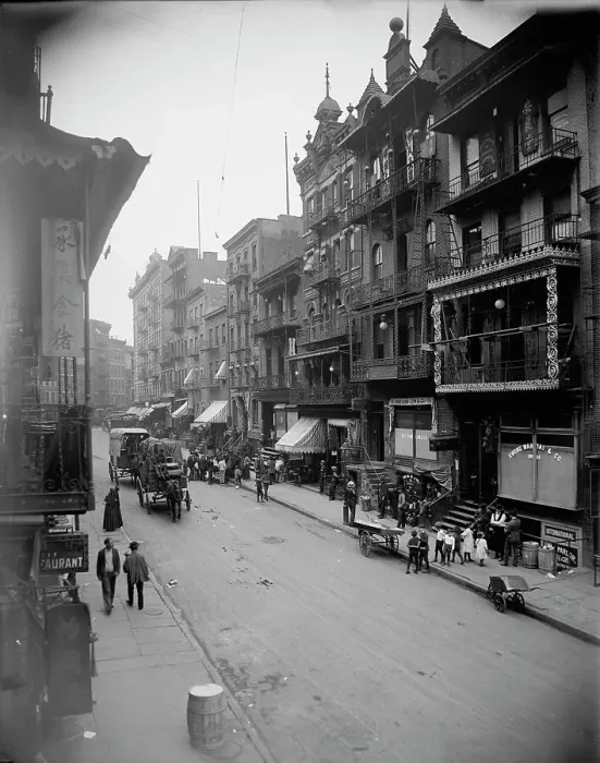 Framed Print : Mott St. New York, ca 1900. Creator: Unknown