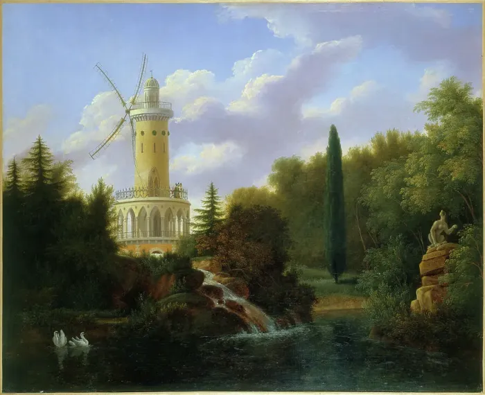 Framed Print : Moulin de la Folie-Beaujon, 1827. Creator: Antoine Guyot Framed Print : Moulin de la Folie-Beaujon, 1827. Creator: Antoine Guyot
