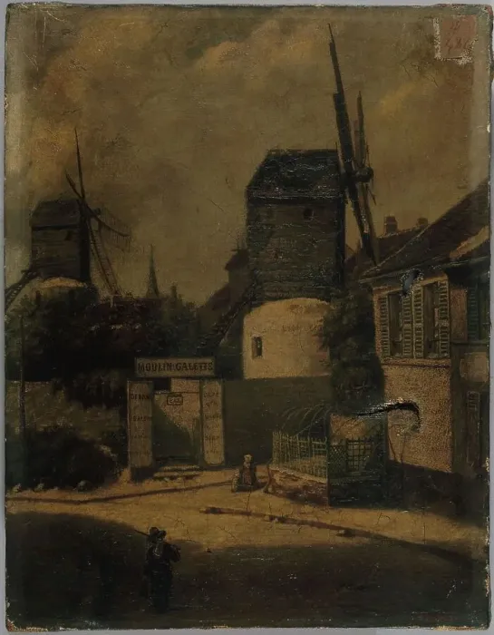 Framed Print : Moulin de la Galette and Moulin Blutefin, Montmartre, 18th arrondissement, c1855 — 1865. Creator: Arsene Desire d Haussy Framed Print : Moulin de la Galette and Moulin Blutefin, Montmartre, 18th arrondissement, c1855 — 1865. Creator: Arsene Desire d Haussy