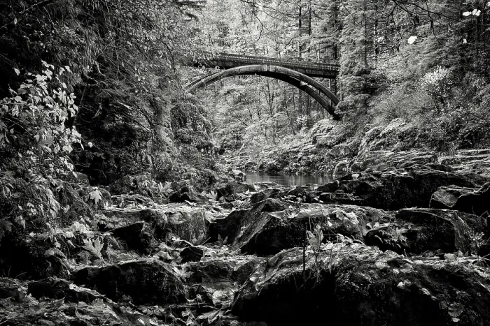 Framed Print : Moulton Falls Bridge A. Creator: Joshua Johnston Framed Print : Moulton Falls Bridge A. Creator: Joshua Johnston