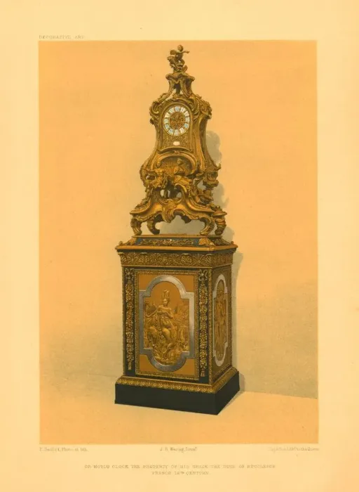 Framed Print : Or Moulu Clock, Property of His Grace the Duke of Buccleuch. French, 18th century Framed Print : Or Moulu Clock, Property of His Grace the Duke of Buccleuch. French, 18th century