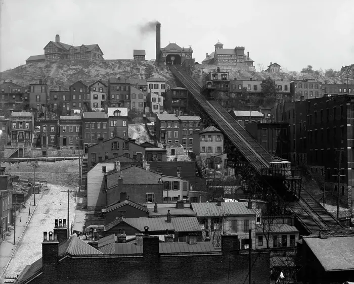 Framed Print : Mount Adams Incline, Cincinnati, Ohio, between 1900 and 1910. Creator: Unknown Framed Print : Mount Adams Incline, Cincinnati, Ohio, between 1900 and 1910. Creator: Unknown