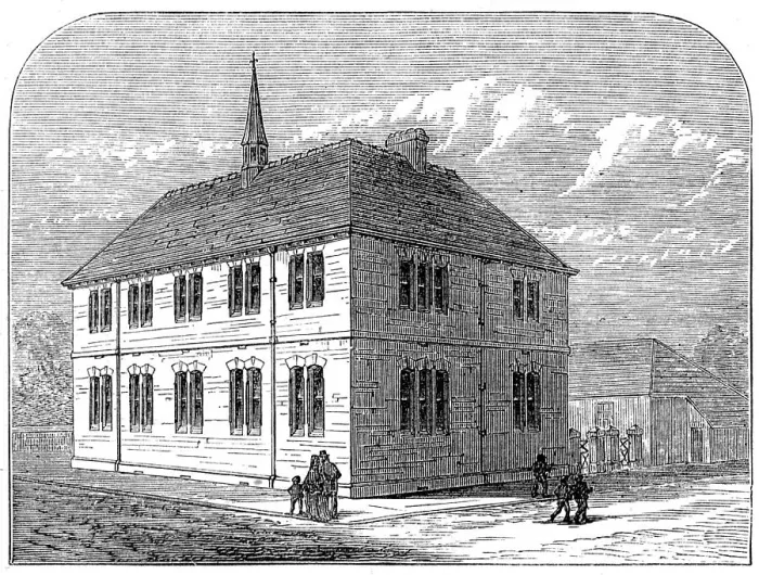 Framed Print : Mount Charles Elementary Schools, St. Austell, Cornwall, 1872. Creator: Unknown Framed Print : Mount Charles Elementary Schools, St. Austell, Cornwall, 1872. Creator: Unknown