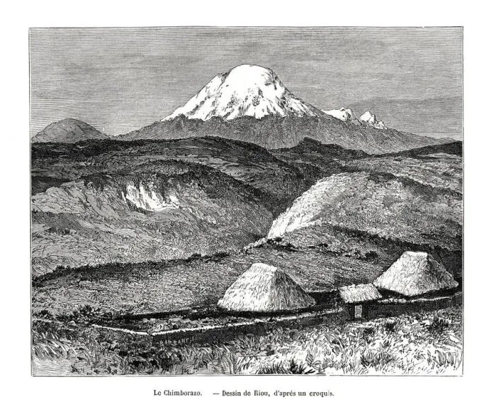 Framed Print : Mount Chimborazo, Ecuador, 19th century. Artist: Edouard Riou Framed Print : Mount Chimborazo, Ecuador, 19th century. Artist: Edouard Riou
