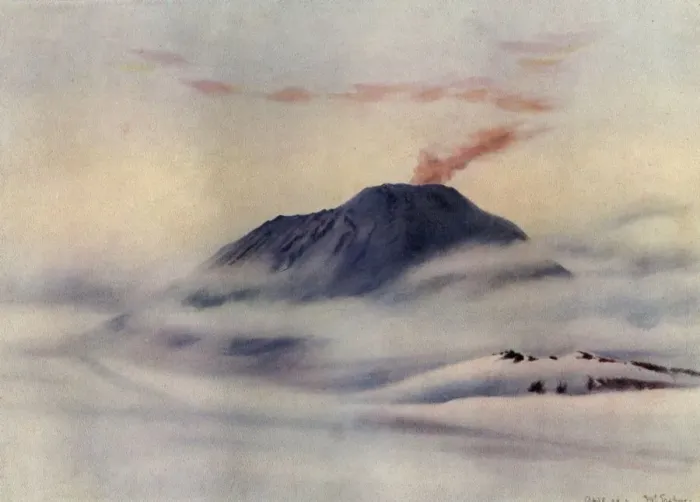 Framed Print : Mount Erebus, c1911, (1913). Artist: Edward Wilson Framed Print : Mount Erebus, c1911, (1913). Artist: Edward Wilson