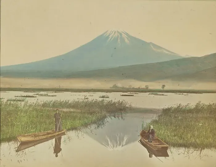 Framed Print : Mount Fuji as Seen from Kashiwabara, 1897. Creator: Ogawa Kazumasa Framed Print : Mount Fuji as Seen from Kashiwabara, 1897. Creator: Ogawa Kazumasa
