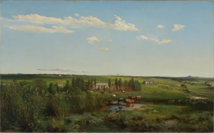 Framed Print : Mount Fyans homestead, 1869. Artist: Buvelot, Louis (1814-1888) Framed Print : Mount Fyans homestead, 1869. Artist: Buvelot, Louis (1814-1888)