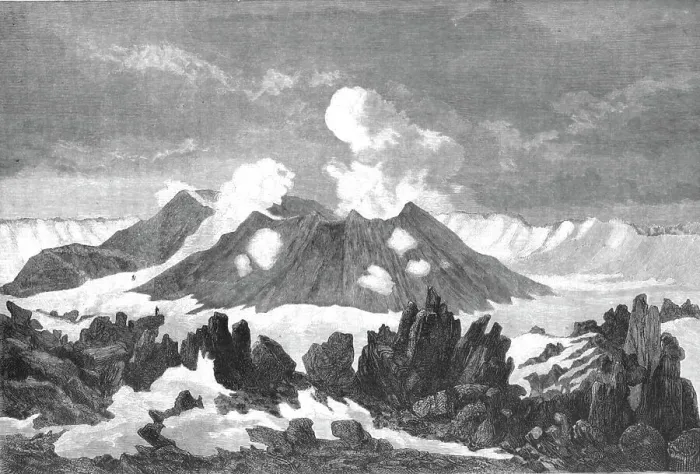 Framed Print : Mount Hekla; Hekla (Iceland), 1875. Creator: Unknown Framed Print : Mount Hekla; Hekla (Iceland), 1875. Creator: Unknown